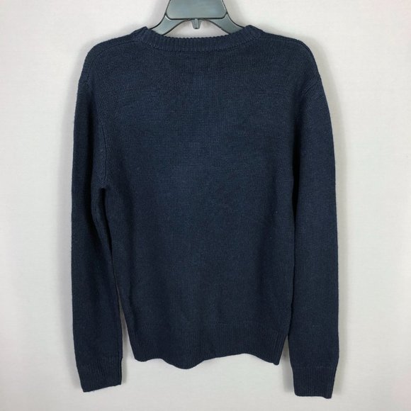Slate and Stone Navy Gray Stripe Crew Neck Sweater Size XL - Picture 5 of 7